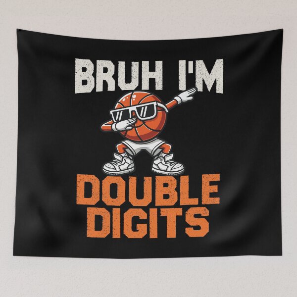 Item preview, Bruh I'm Double Digits Basketball 10th Birthday 10 Years Old designed and sold by ivotee.