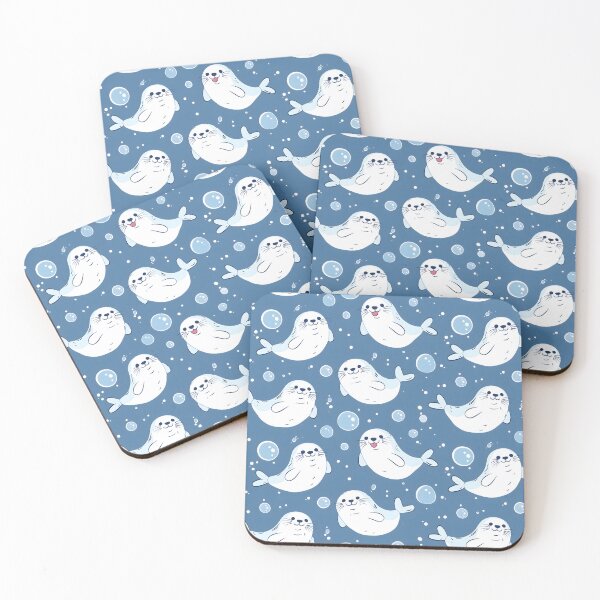 Item preview, Seal Blue Bubbles Pattern designed and sold by palaco210.