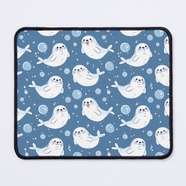 Item preview, Seal Blue Bubbles Pattern designed and sold by palaco210.