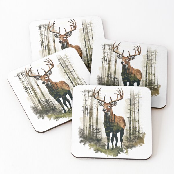 Item preview, Whitetail Deer White Tail Deer in the Woods designed and sold by TamarackFlair.