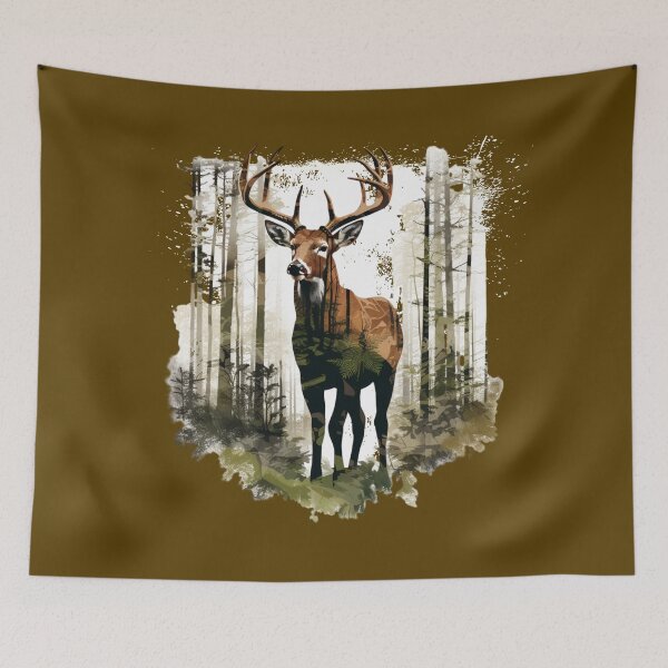 Item preview, Whitetail Deer White Tail Deer in the Woods designed and sold by TamarackFlair.
