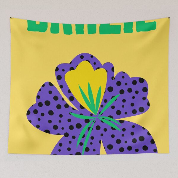 Item preview, Brazilian Blue Flower Print – Vibrant Floral Artwork designed and sold by olwethubusiness.
