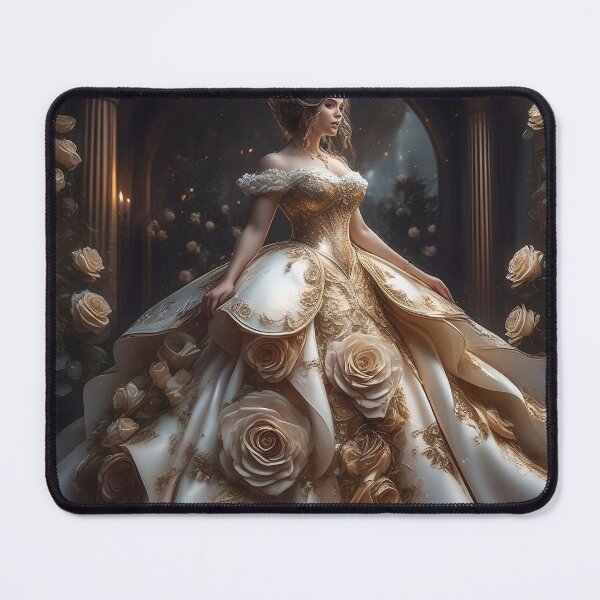 Item preview, Gold Victorian Fantasy Floral Gown designed and sold by Fantasy-Fashion.