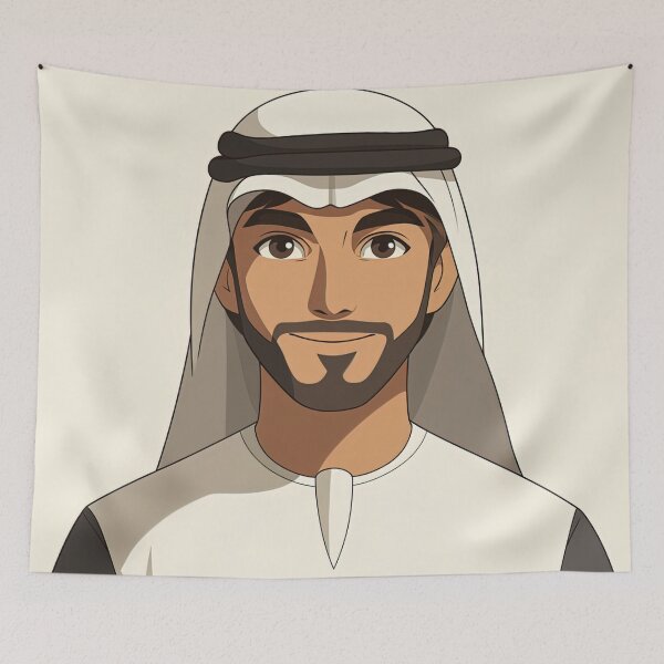 Item preview, Emirati man, portrait  | Anime style designed and sold by ComicsFactory.