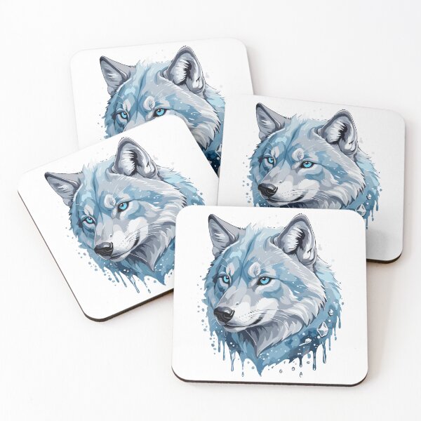 Artikelvorschau, Wolf mit eisblauer und silberner Palette entworfen und verkauft von grazianshop.