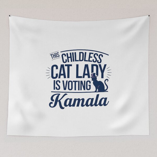 Item preview, This Childless Cat Lady is Voting Kamala designed and sold by TahfahTk.