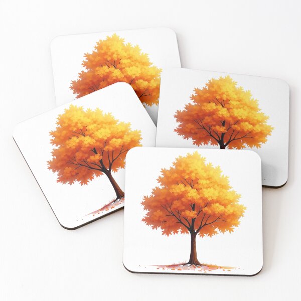 Item preview, Autumn Orange Tree #1 - @fluidwatercolor designed and sold by fluidwatercolor.