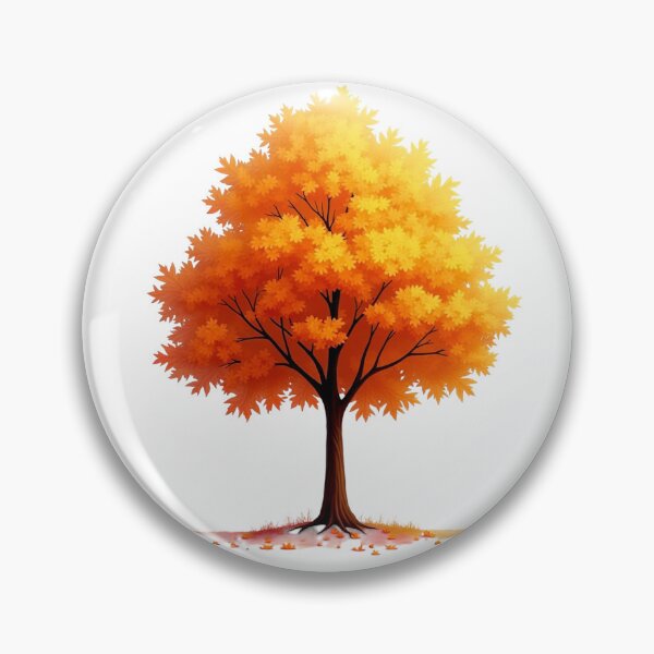 Item preview, Autumn Orange Tree #1 - @fluidwatercolor designed and sold by fluidwatercolor.