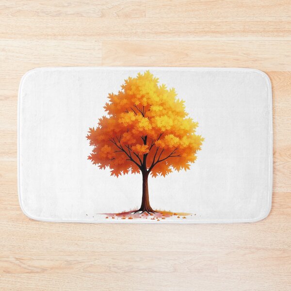 Item preview, Autumn Orange Tree #1 - @fluidwatercolor designed and sold by fluidwatercolor.