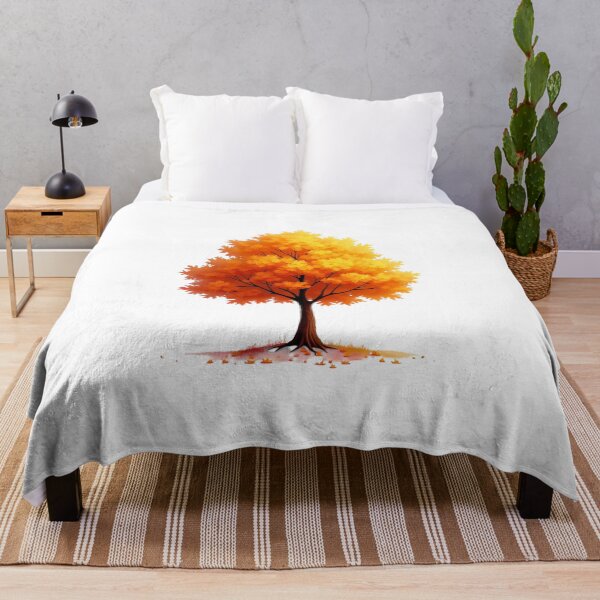 Item preview, Autumn Orange Tree #1 - @fluidwatercolor designed and sold by fluidwatercolor.