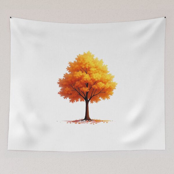 Item preview, Autumn Orange Tree #1 - @fluidwatercolor designed and sold by fluidwatercolor.