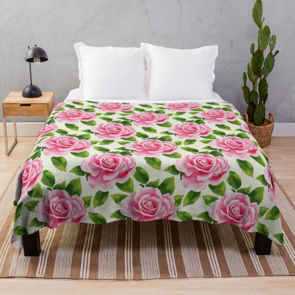 Item preview, Boho Pink Floral Watercolour Roses designed and sold by Lindsay Marie Patterns.