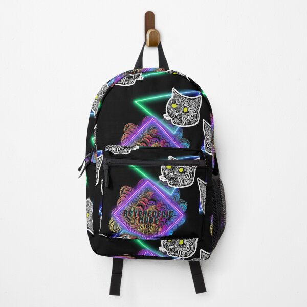 Item preview, Psychedelic Cat Vibes in Neon Universe designed and sold by NosionDesigns.