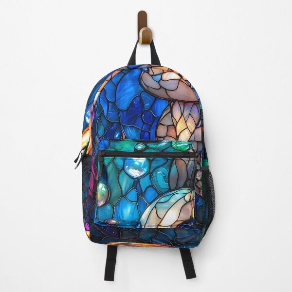 Item preview, Playful Bunny Mermaid in Stained Glass Style Design designed and sold by Matt's Artificial Nature.