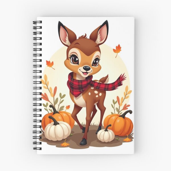 Item preview, Fall Themed for Girl Bambi in Plaid Scarf designed and sold by ArtfullyRooted.