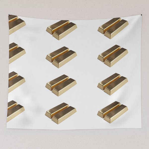 Item preview, Realistic Style Gold Bars, Gold Nuggets, Gold, Stickers, Logo, Illustration, Wall arts, Art Prints and More designed and sold by Kevin Lou.