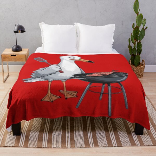 Item preview, seagull making barbeque fish designed and sold by 123ks.
