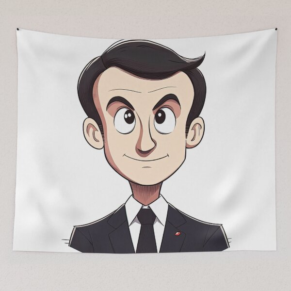 Item preview, Emmanuel Macron, France | Anime style designed and sold by ComicsFactory.