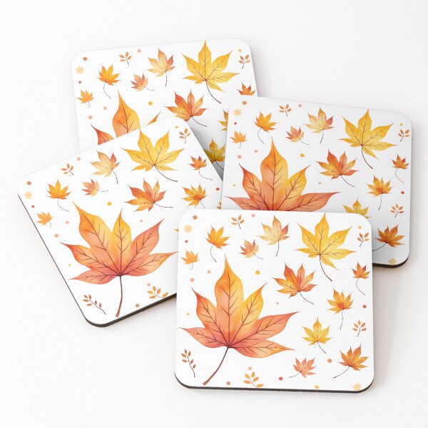 Item preview, Autumn Golden Leaves #4 - @fluidwatercolor  designed and sold by fluidwatercolor.