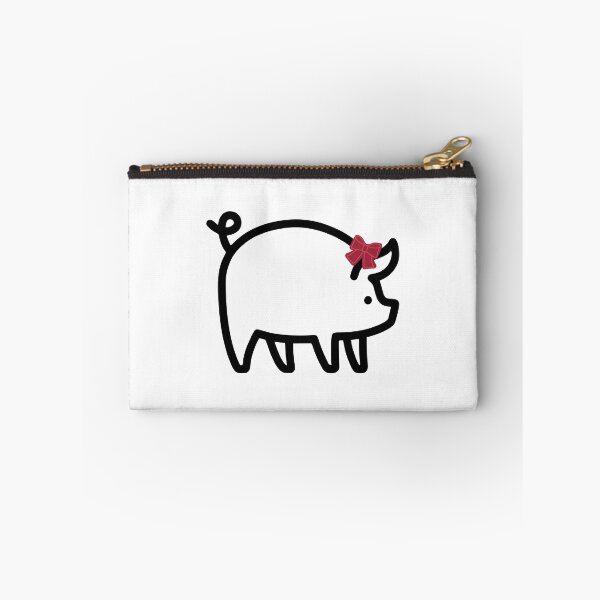 Item preview, Lazy Razorback - Cute Hog With Bow - Arkanasas Razorbacks - Brat Hog designed and sold by Spike The Punch Design Co..