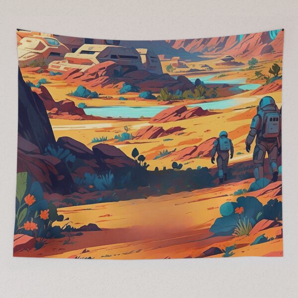Item preview, Explorers on a Strange Planet Alien Frontier Journey designed and sold by ArtComixHaven.