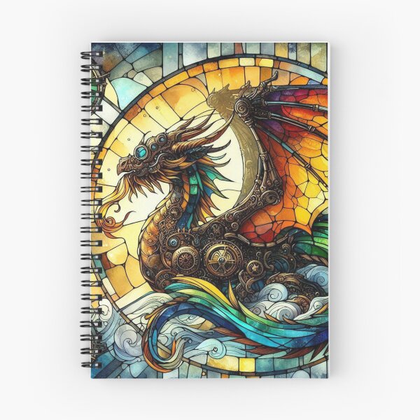 Item preview, Stained Glass Steampunk Dragon designed and sold by Pixelalchemy31.