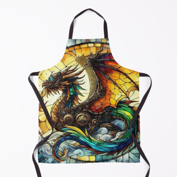 Item preview, Stained Glass Steampunk Dragon designed and sold by Pixelalchemy31.