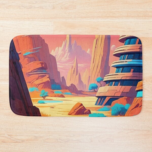 Item preview, Futuristic Journey Through Alien Canyons designed and sold by ArtComixHaven.