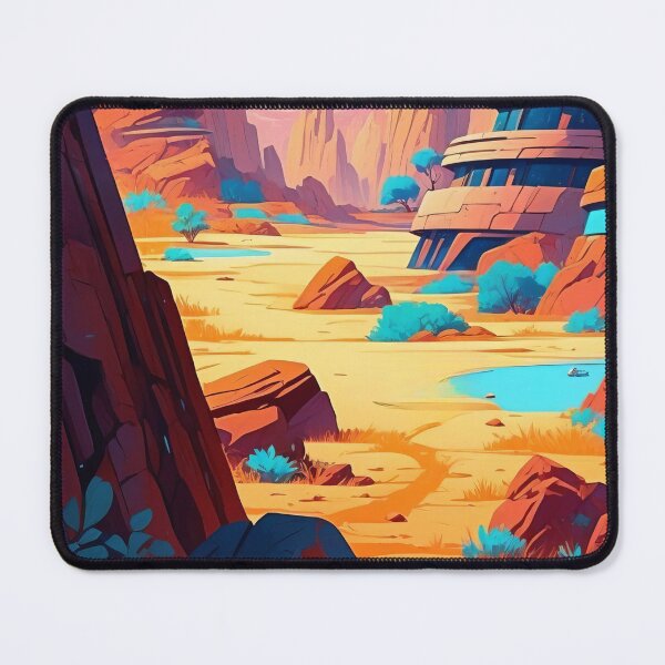 Item preview, Futuristic Journey Through Alien Canyons designed and sold by ArtComixHaven.
