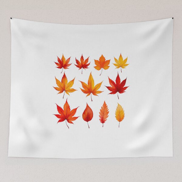 Item preview, Autumn Red Golden Leaves #5 - @fluidwatercolor  designed and sold by fluidwatercolor.