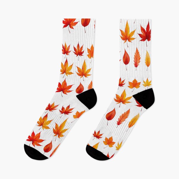 Item preview, Autumn Red Golden Leaves #5 - @fluidwatercolor  designed and sold by fluidwatercolor.