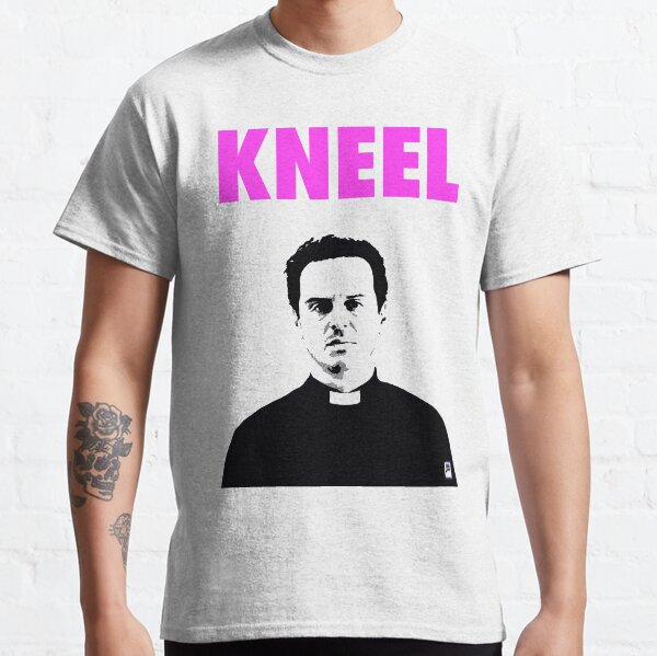 Vista previa del artículo con la obra «Arrodillarse - Sacerdote sexy de Fleabag», diseñado y vendido por butterbeansktch.