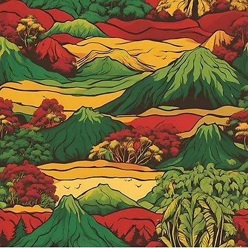 Artwork thumbnail, 8. RasTafari-Inspired Abstract 001 by RasTafariDesign