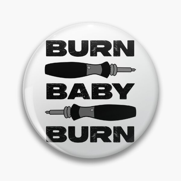 Item preview, BURN BABY BURN Pyrography Print designed and sold by CatchiBatchi.