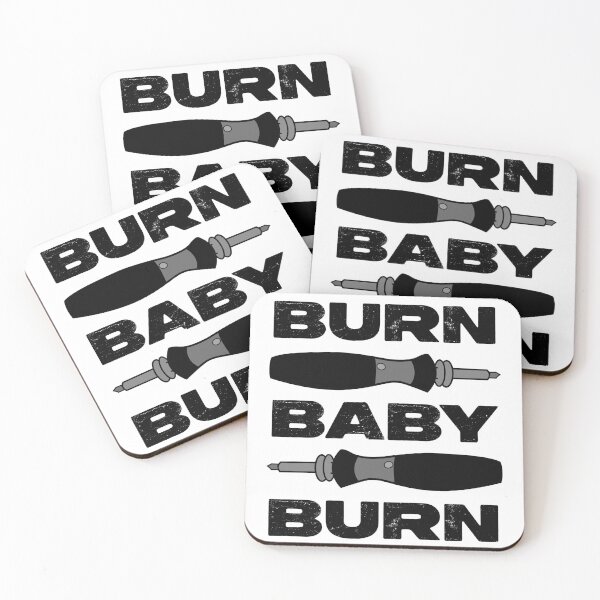 Item preview, BURN BABY BURN Pyrography Print designed and sold by CatchiBatchi.