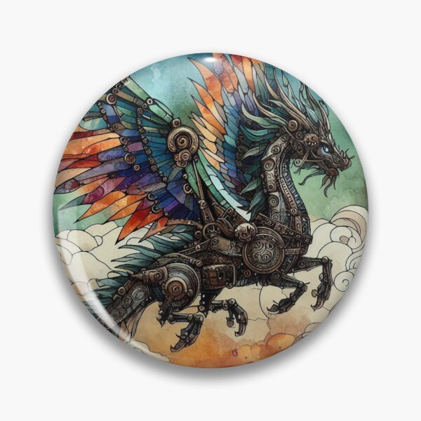 Item preview, Steampunk Stained Glass Dragon designed and sold by Pixelalchemy31.