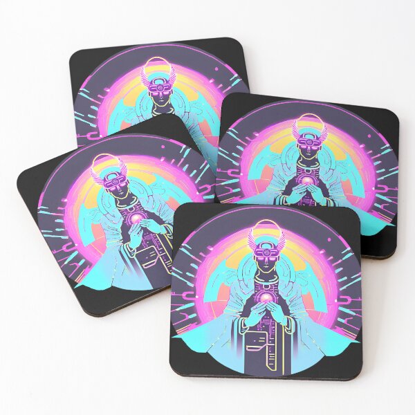 Item preview, Neon-Glowing Cyberpunk Angel T-Shirt - Futuristic Hip God with Electric Halo Art D38 designed and sold by pixelandcrafted.