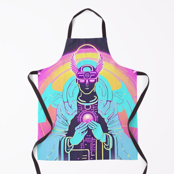 Item preview, Neon-Glowing Cyberpunk Angel T-Shirt - Futuristic Hip God with Electric Halo Art D38 designed and sold by pixelandcrafted.