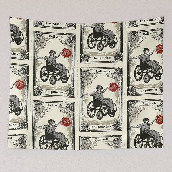 Item preview, roll with the punches classic wheelchair tarot  designed and sold by MendaciousMina.