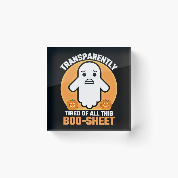 Item preview, Funny Frustrated Halloween White Sheet Ghost Pun designed and sold by Sunserize Designs.