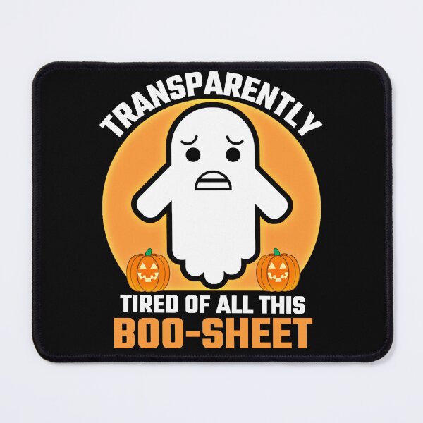 Item preview, Funny Frustrated Halloween White Sheet Ghost Pun designed and sold by Sunserize Designs.