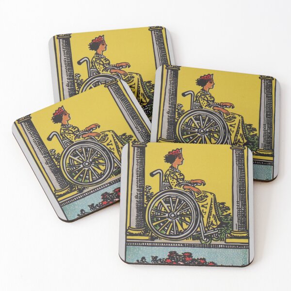 Item preview, keep on rolling classic wheelchair tarot  designed and sold by MendaciousMina.