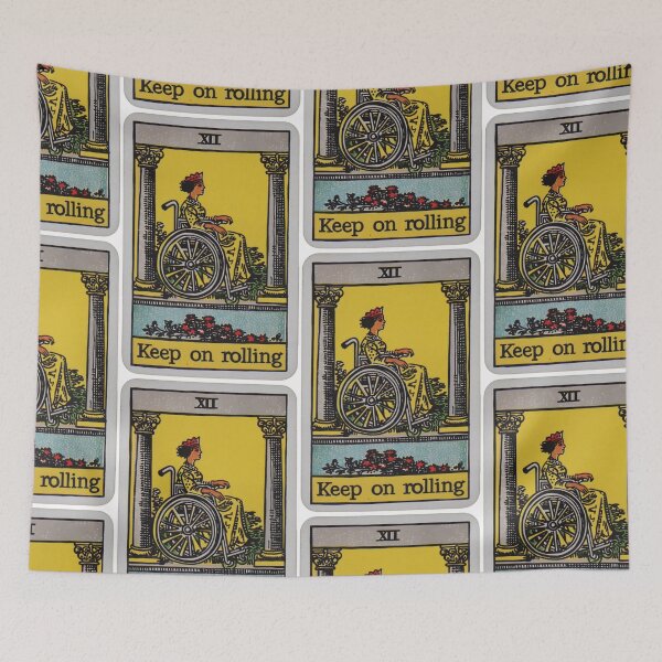 Item preview, keep on rolling classic wheelchair tarot  designed and sold by MendaciousMina.