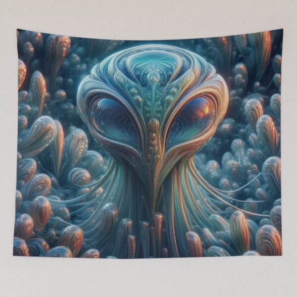 Item preview, Alien flower background wallpaper designed and sold by Expressions-Sel.