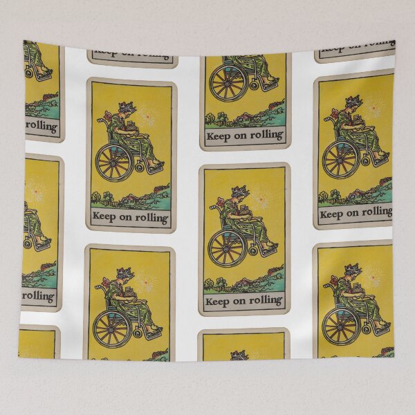 Item preview, keep on rolling classic wheelchair tarot  designed and sold by MendaciousMina.