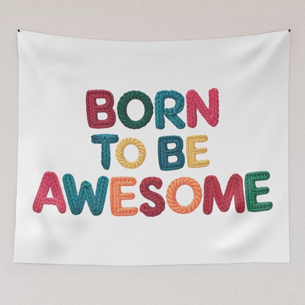Item preview, Crochet Style Born To Be Awesome designed and sold by Osaya-Store.
