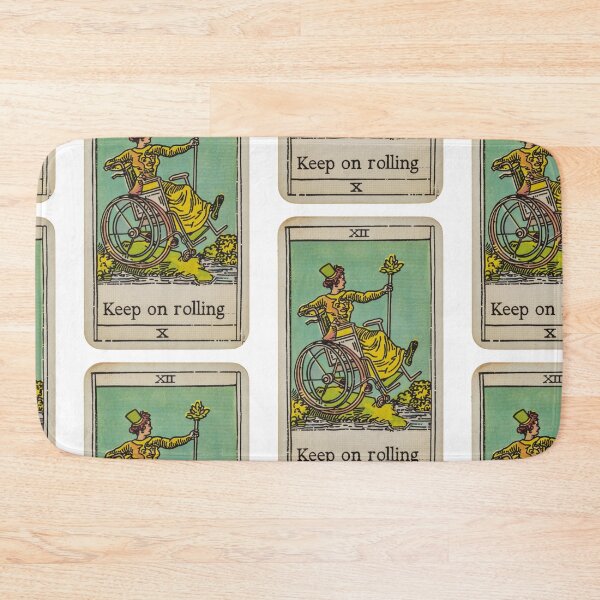 Item preview, keep on rolling classic wheelchair tarot  designed and sold by MendaciousMina.
