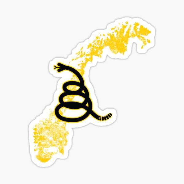 Item preview, Distressed NORWAY  - Freedom Is The Superpower - Modern Minimal Gadsden Snake Flag - Dont Tread On Me design designed and sold by pelagio.