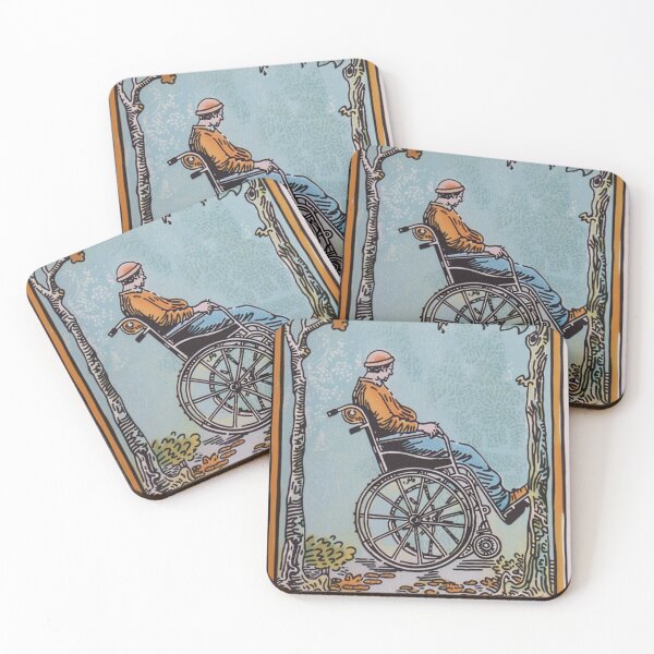 Item preview, keep on rolling classic wheelchair tarot  designed and sold by MendaciousMina.