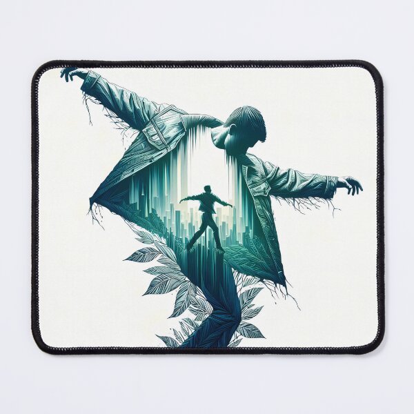 Item preview, Double Exposure Man Made of Leaves, Ai Generated Art designed and sold by ACC .